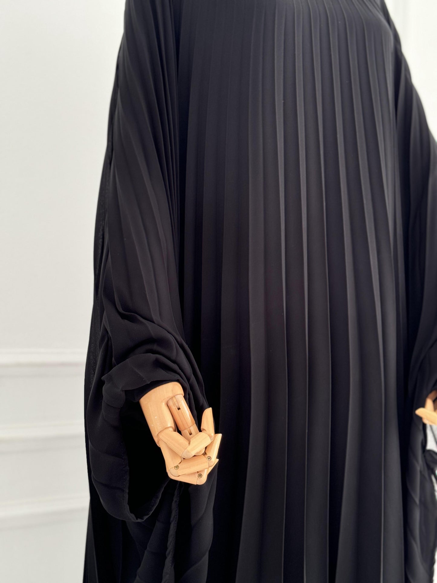 Pleated Chiffon Clouch Cape