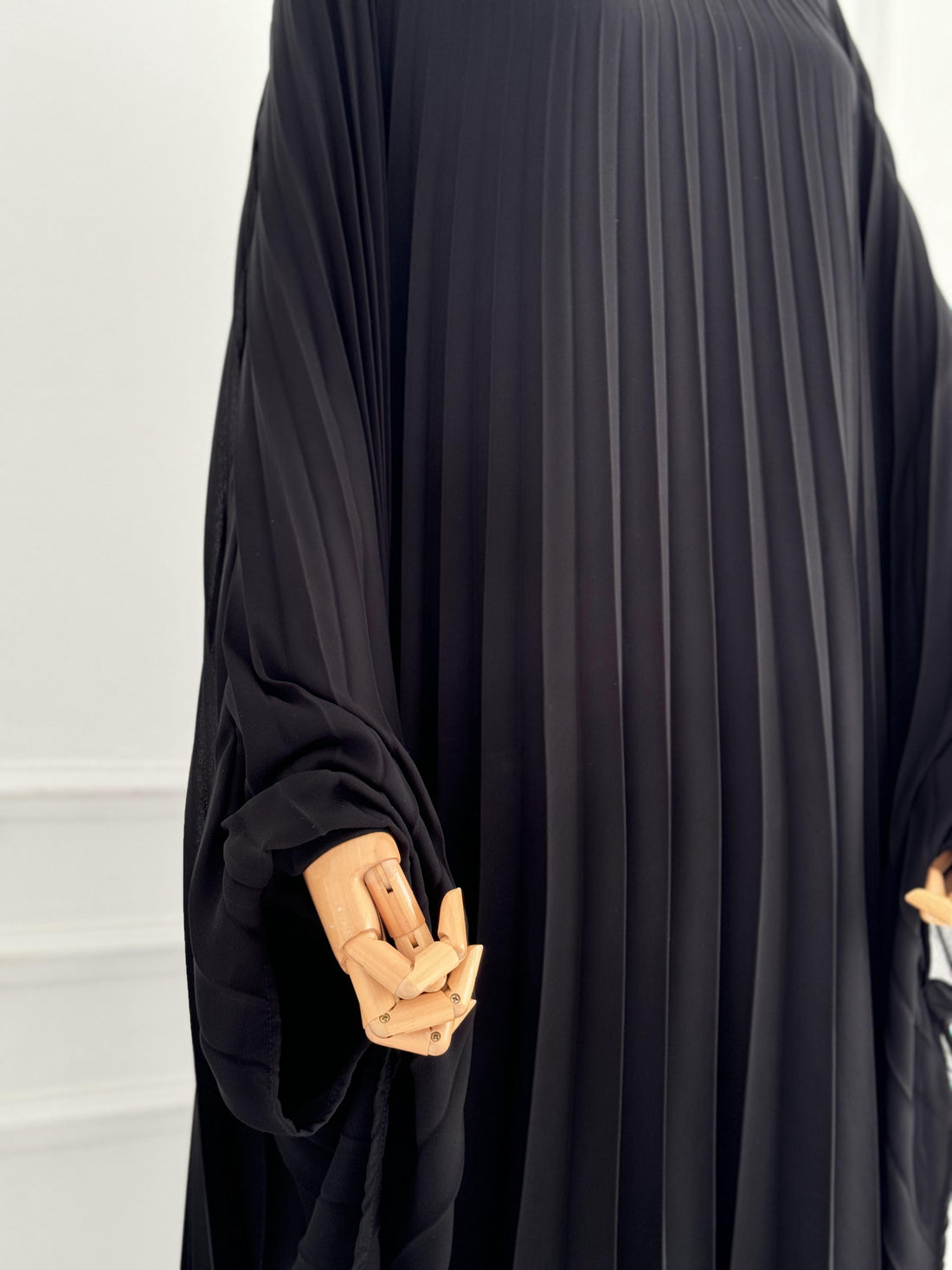 Pleated Chiffon Clouch Cape