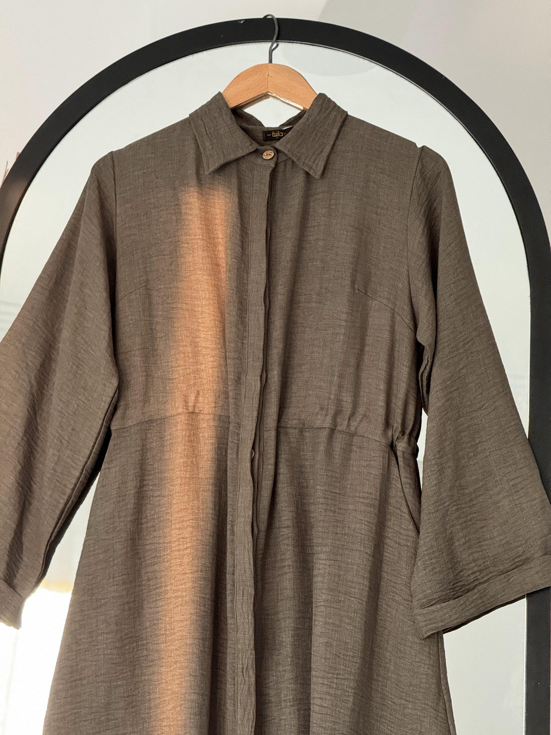 Quds Olive Shirt Dress