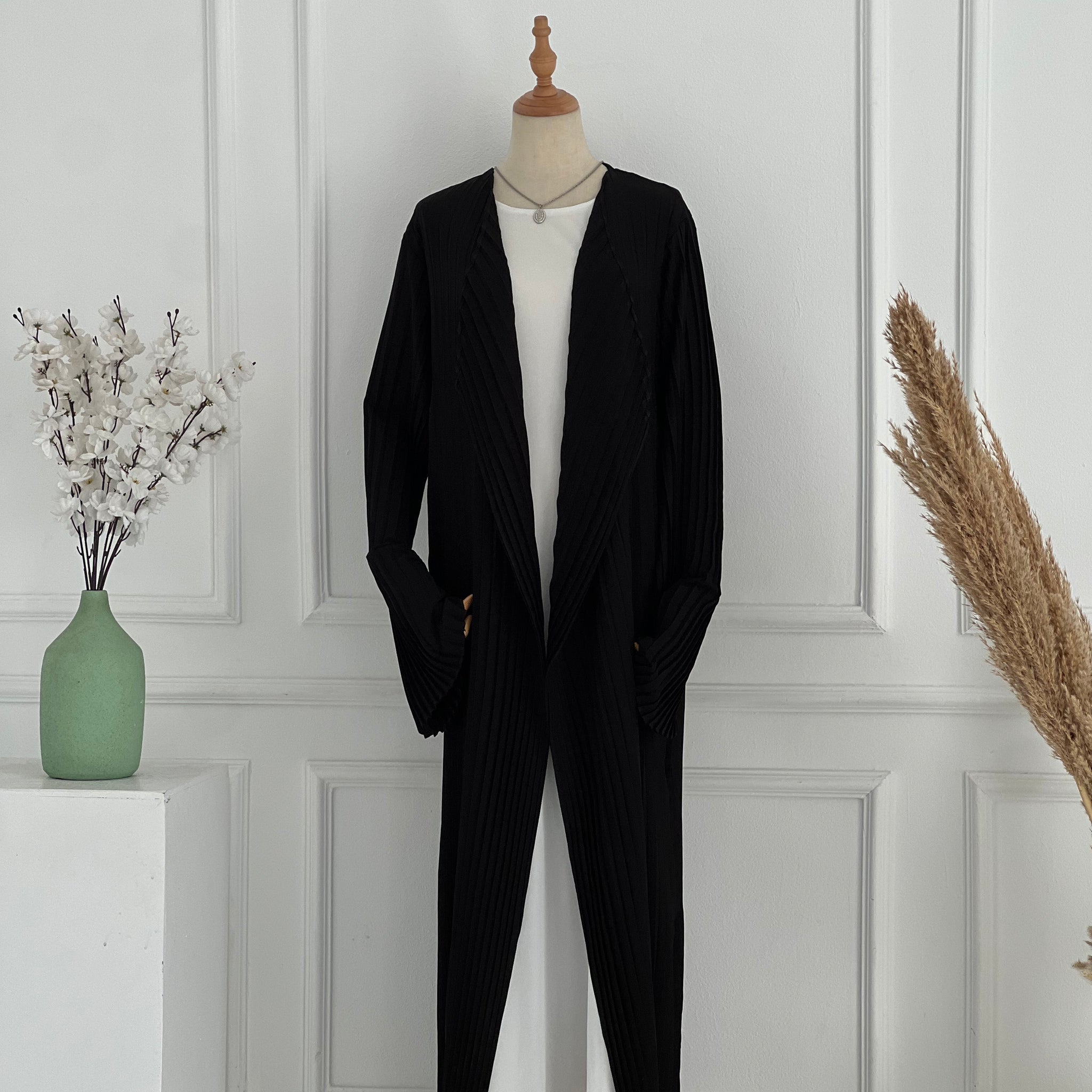 Pleated Cardigan