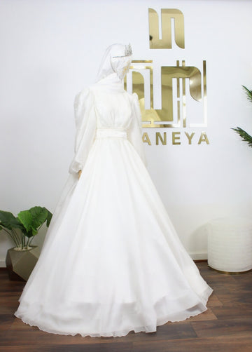 Organza Wedding Dress With Pearls