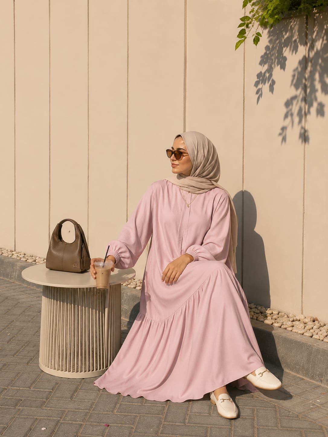 Riqqah (Powder pink Linen)