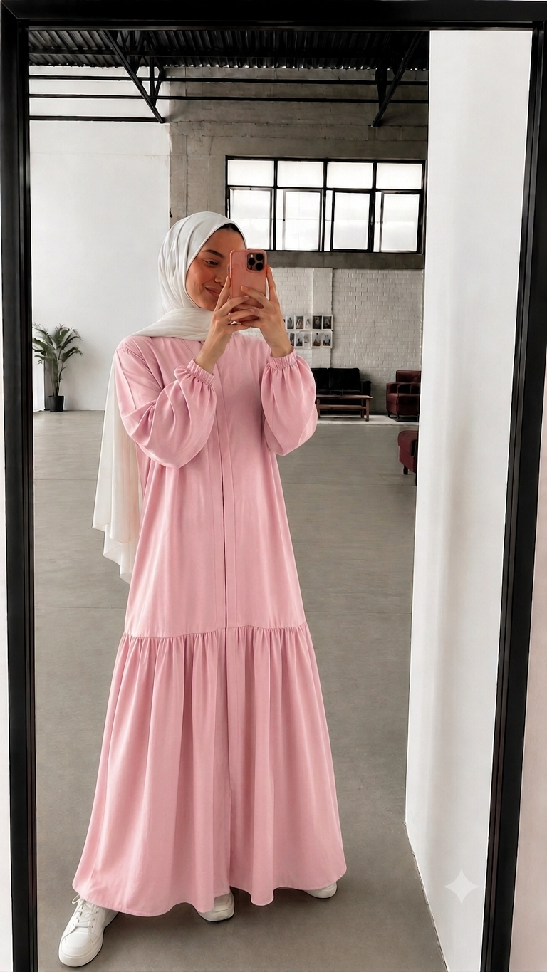 Riqqah (Powder pink Linen)