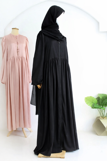 Sondos Abaya/Cardigan (with long zipper)