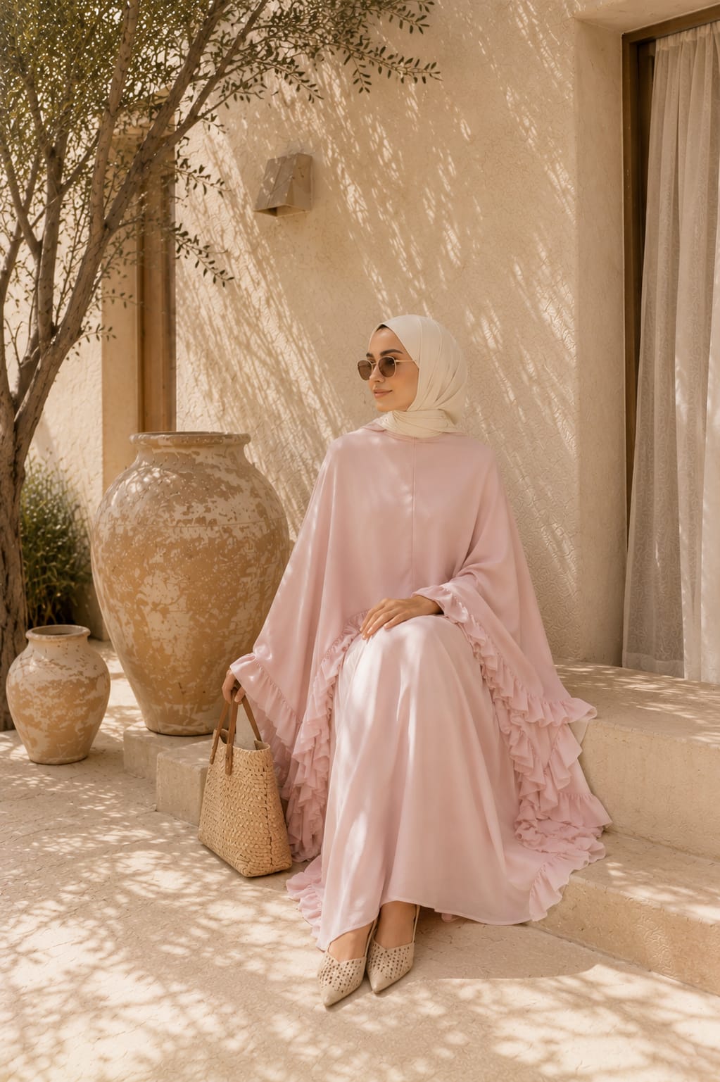 Enigma Cape (Powder Pink)