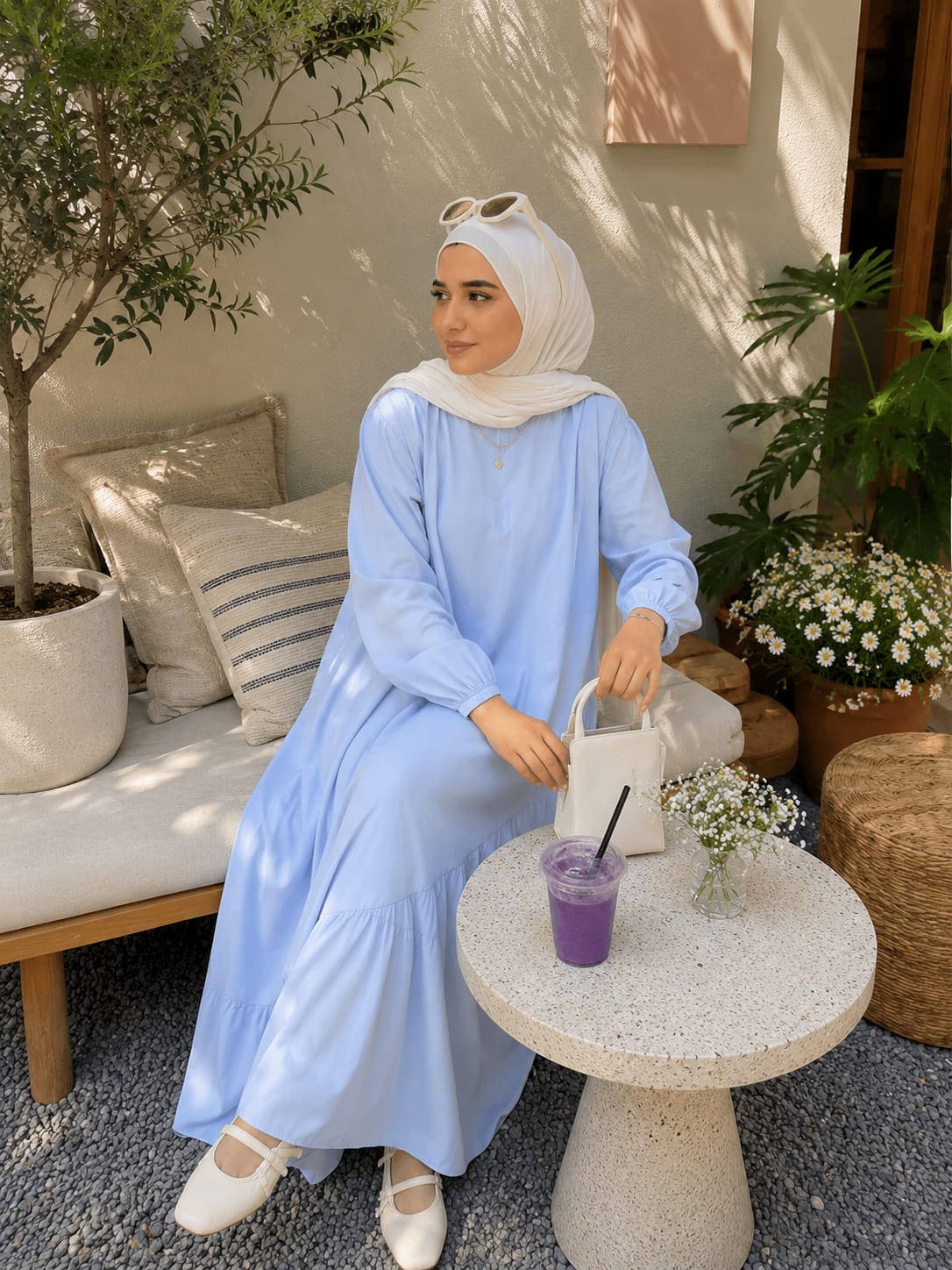 Sukoon (Linen Baby blue)
